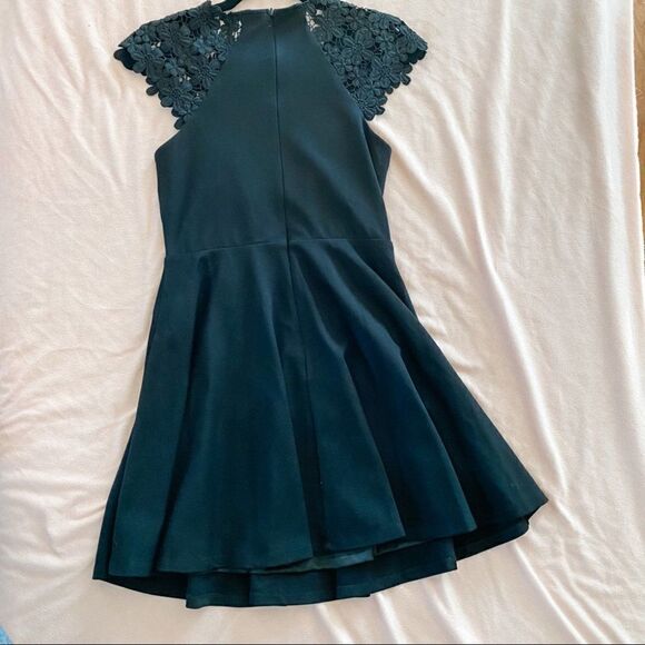 Lulu’s You're a Flirt Black Crochet Lace Skater Dress in Black Small - Picture 9 of 9